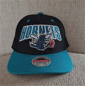 Hats Caps: MITCHELL & NESS HORNETS SNAPBACK - BLACK/TEAL