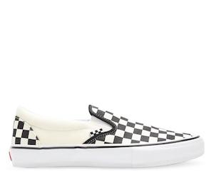 Vans: VANS SKATE SLIP ON PRO CHECKERBOARD - BLACK/OFF WHITE