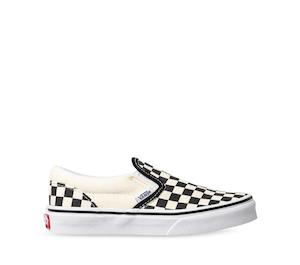 Vans: VANS KIDS CLASSIC SLIP ON - (CHECKERBOARD) BLACK/WHITE