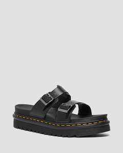 Dr Marten: DR MARTENS MYLES SLIP ON SANDALS - BLACK BRANDO