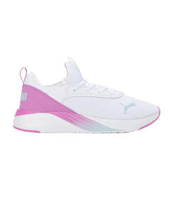 Puma: PUMA WOMENS SOFTRIDE RUBY LUXE - WHITE/ELECTRIC ORCHID