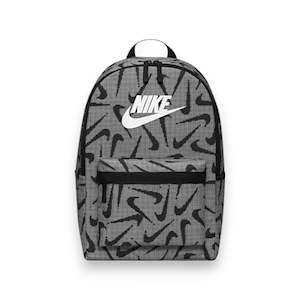 Bags Backpacks: NIKE HERITAGE BACKPACK - BLACK/WHITE