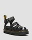 Dr Martens Blaire Hydro Leather Strap Sandals - Black Hydro