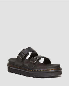 Womens Slides Jandals: DR MARTENS MYLES ATHENA - BLACK