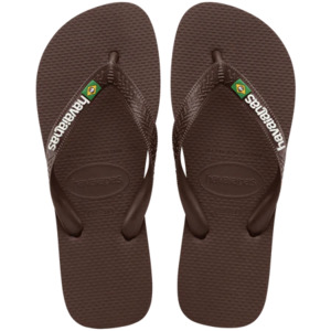 HAVAIANAS BRAZIL LOGO - BROWN