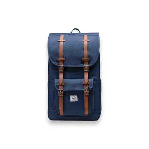 Bags Backpacks: HERSCHEL LITTLE AMERICA - NAVY/BROWN