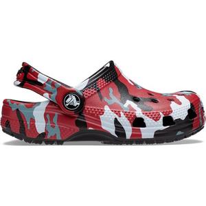 Crocs: CROCS INFANT CAMO CLOG - BLACK/RED