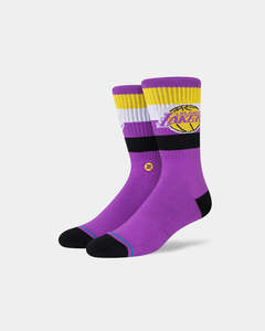 Accessories: STANCE LAKERS SOCKS - PURPLE