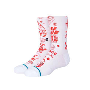 Accessories: STANCE HOT WHEELS SOCKS - WHITE/RED