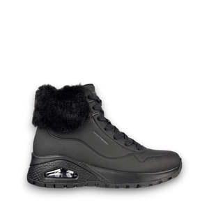 Womens Boots Shoes: SKECHERS WOMENS UNO RUGGED FALL AIR - BLACK