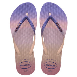 Womens Slides Jandals: HAVAIANAS SLIM GRADIENT SUNSET - BALLET ROSE