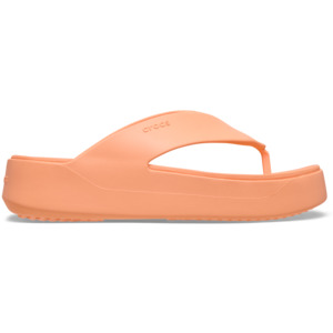Womens Slides Jandals: CROCS GETAWAY PLATFROM FLIP - ELECTRIC SUNSTONE