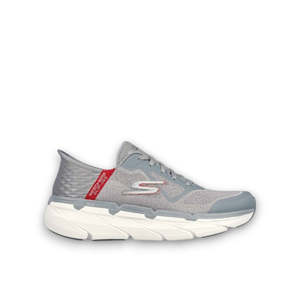 Mens Sneakers: SKECHERS MAX CUSHIONING PREMIER ASCENDANT - GREY/RED