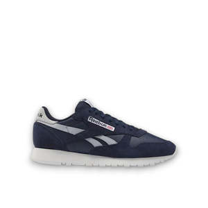 Mens Sneakers: REEBOK CLASSIC LEATHER - NAVY/GREY