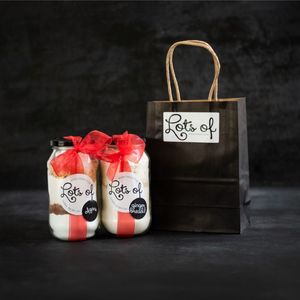 Products: The Black Bag Two Jar Gift Set Lots Of Baking New Zealand