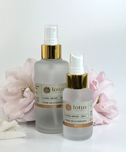 Products: Rose Hydrosol - from New Zealand grown roses. - Lotus Oils New Zealand