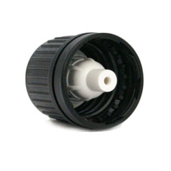 Products: 18mm - Black Tamper Proof Lid with Fast Dripulator - Lotus Oils New Zealand