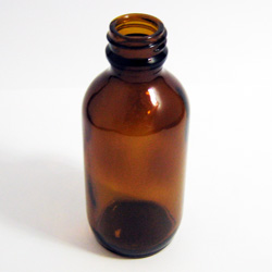 Amber Boston Glass Bottle (24mm) - 100ml - Lotus Oils New Zealand