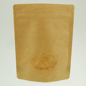 Products: Kraft Stand Up Pouch with Clear window & Ziplock