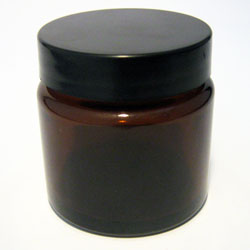 Amber Jar with Black Lid - 120ml