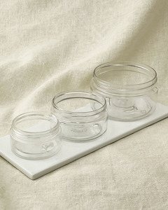 PET Boston Round Jar Clear - unfitted various sizes - Lotus Oils New Zealand