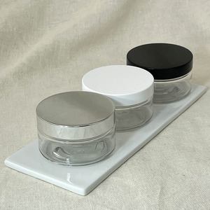 PET Boston Round Nicki Jar Clear 100 ml- with various 70 mm lids - Lotus Oils New Zealand