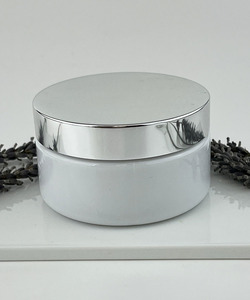Products: PET White Boston Round Jar 100ml- Unfitted or with a Shiny Silver Lid - 26% OFF SPECIAL - Lotus Oils New Zealand