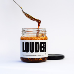 Products: LOUDER small batch chilli oil - LOUDER Small Batch Chilli Oil & Spicy Sesame Salt