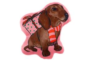 Pet: Santa's Sausage - Tan: Squeaky Toy