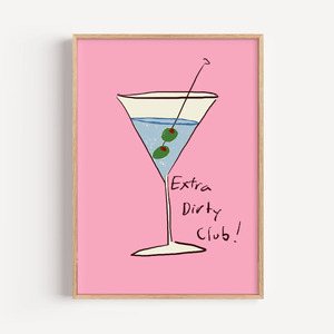 Wall Art: Dirty Martini | Byalmaklub A3 Unframed
