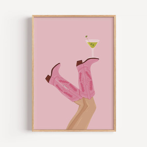 Wall Art: Martini In Texas Art Print A3 Unframed