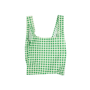 Tote Bags: Reusable Bag Medium - Blurred Plaid Green
