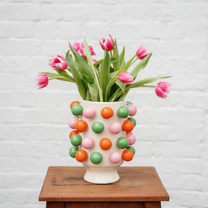 Small Bubble Vase - Pink, Green and Orange