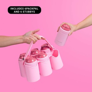 Gifts For Her: 6PACKPAL + 6 Stubby Holders: Pink