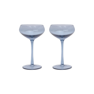 Under 100: THE LOU COUPE GLASSES - SET OF 2 BLUE