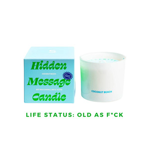 Hidden Message Candles: "Life Status: Old as F*ck" Candle