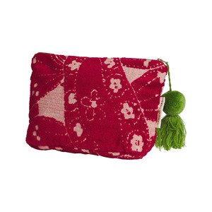 Lucia Terry Pouch Large - Crimson
