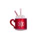 Glass Snowflake Mug Hanging