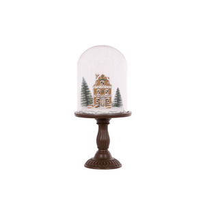 Christmas: 35.5CM PIPED GINGERBREAD FACADE CLOCHE