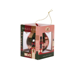 Christmas: 7.5CM ARTIST BAUBLE - SANTA'S WORKSHOP