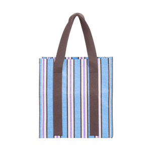 Under 50: Market Bag Choc Blue Stripe