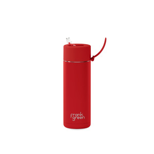 Best Selling: 20oz Stainless Steel Ceramic Reusable Bottle Atomic Red with Straw Lid