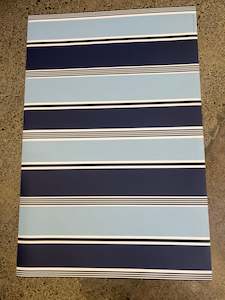 Mat/Runner: Indoor/outdoor French Mat - Blue Stripes