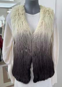 Ombré Rabbit Fur Vest