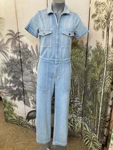 Denim: Bella Dahl Short Sleeve Pocket Jumpsuit