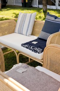 Rattan Sofa - Double - Loula – Wedding & Event Hire