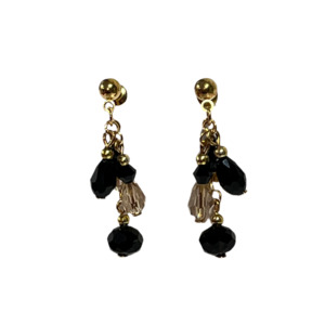 Black Gold Multi Bead Earrings