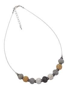 Necklace Tiger Tail Mesh Beads