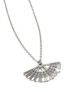 Silver Filagree Fan Pendant