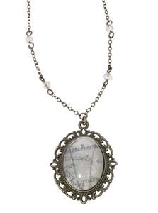 Bronze Map Cornichon Pendant